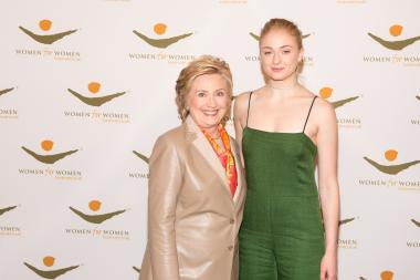 2017 luncheon - HRC and sophie turner