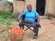 Mary ready to sell tomatoes