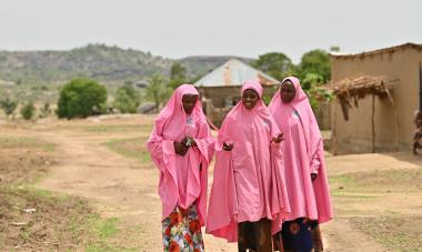 Hadiza with other members of her Change Agent group. Photo: Women for Women International  