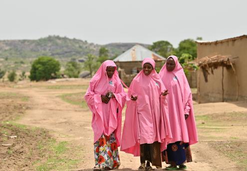 Hadiza with other members of her Change Agent group. Photo: Women for Women International  